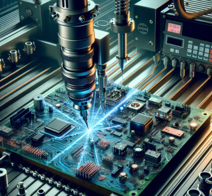 Laser cleaning in the electronics industry: Removing soldering residues from circuit boards.