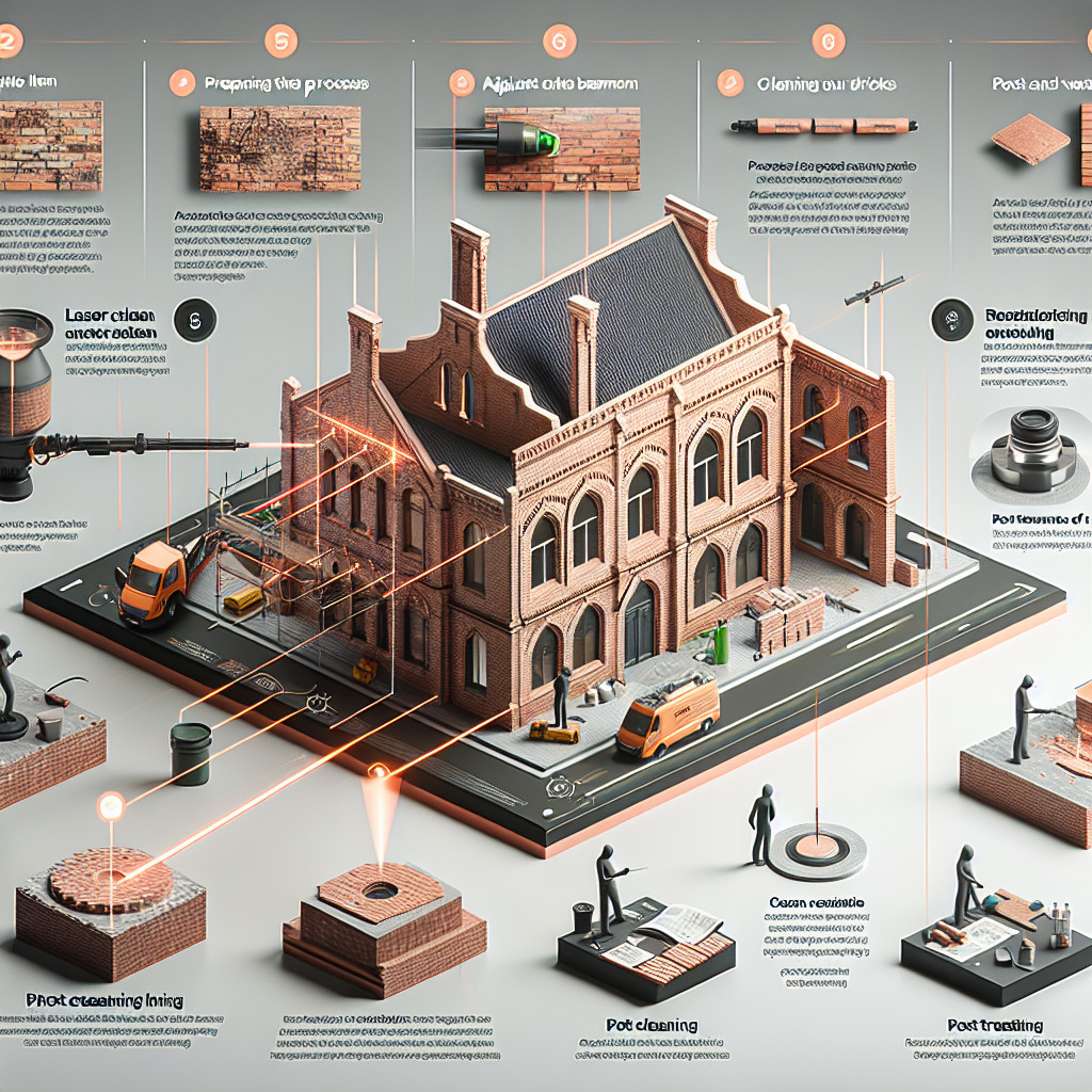Verwendung von Lasersystemen zur Entfernung von Schmutzablagerungen von Ziegelfassaden